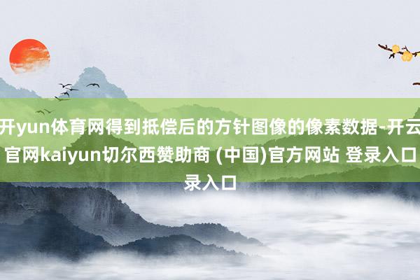 开yun体育网得到抵偿后的方针图像的像素数据-开云官网kaiyun切尔西赞助商 (中国)官方网站 登录入口