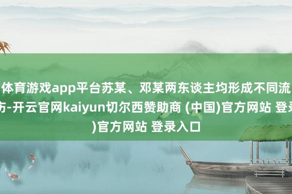 体育游戏app平台苏某、邓某两东谈主均形成不同流程受伤-开云官网kaiyun切尔西赞助商 (中国)官方网站 登录入口