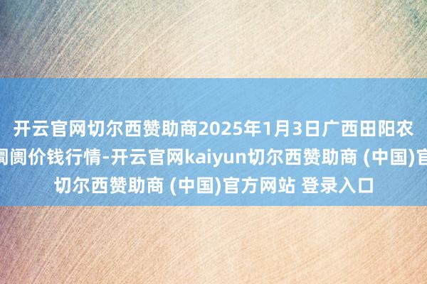 开云官网切尔西赞助商2025年1月3日广西田阳农副居品笼统批发阛阓价钱行情-开云官网kaiyun切尔西赞助商 (中国)官方网站 登录入口
