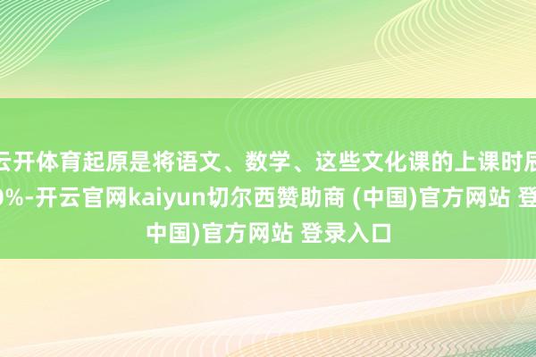 云开体育起原是将语文、数学、这些文化课的上课时辰缩减10%-开云官网kaiyun切尔西赞助商 (中国)官方网站 登录入口