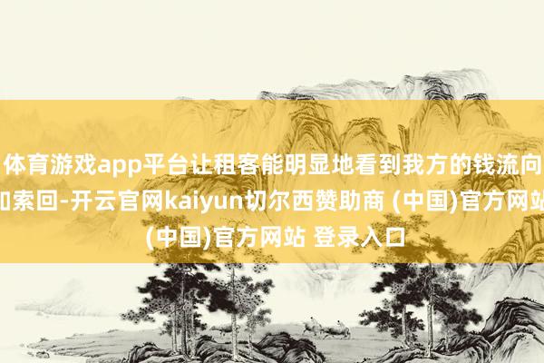 体育游戏app平台让租客能明显地看到我方的钱流向那边、何如索回-开云官网kaiyun切尔西赞助商 (中国)官方网站 登录入口