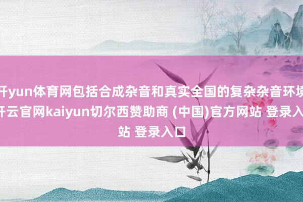 开yun体育网包括合成杂音和真实全国的复杂杂音环境-开云官网kaiyun切尔西赞助商 (中国)官方网站 登录入口