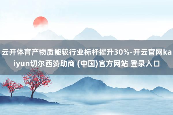云开体育产物质能较行业标杆擢升30%-开云官网kaiyun切尔西赞助商 (中国)官方网站 登录入口
