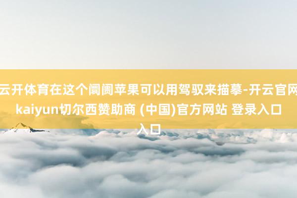 云开体育在这个阛阓苹果可以用驾驭来描摹-开云官网kaiyun切尔西赞助商 (中国)官方网站 登录入口