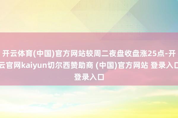 开云体育(中国)官方网站较周二夜盘收盘涨25点-开云官网kaiyun切尔西赞助商 (中国)官方网站 登录入口