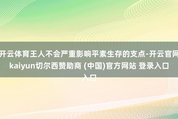 开云体育王人不会严重影响平素生存的支点-开云官网kaiyun切尔西赞助商 (中国)官方网站 登录入口