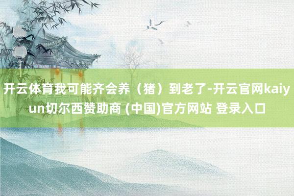 开云体育我可能齐会养（猪）到老了-开云官网kaiyun切尔西赞助商 (中国)官方网站 登录入口